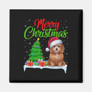 Maltipoo Hond Kerstboom Lichten Xmas Maltipoo D Magneet