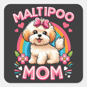Maltipoo Hond Mam Voor Maltipoo Hond Eigenaar Mama Vierkante Sticker