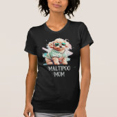 Maltipoo Hond Moeder Zonnebril T-shirt (Voorkant)