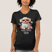 Maltipoo Hond Moeder Zonnebril T-shirt (Voorkant)