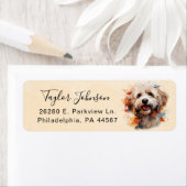 Maltipoo-hond retouradreslabel etiket (Insitu)