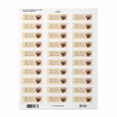 Maltipoo-hond retouradreslabel etiket (Full Sheet)
