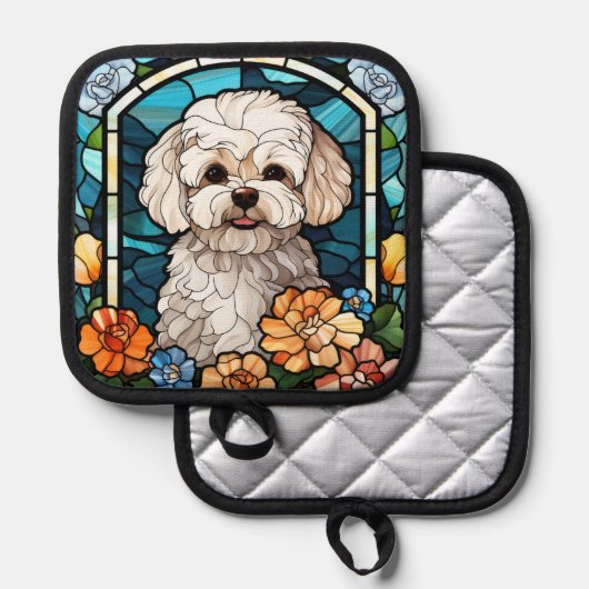 Maltipoo Hondenpothouders Pannenlap (Voorkant / Achterkant)