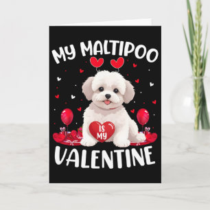 Maltipoo Is My Valentine Harten Maltipoo Hond Vale Kaart