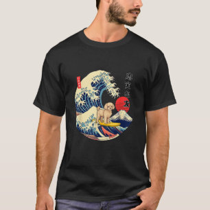 Maltipoo Japanese Kanagawa Wave Surf Loyal Dog T S T-shirt