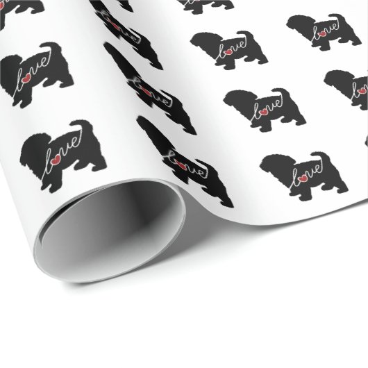 Maltipoo Love Cadeaupapier (Rol Hoek)