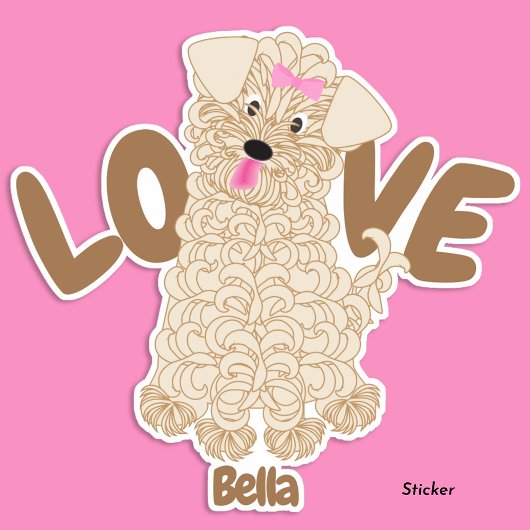 Maltipoo Love Sticker