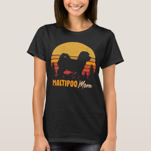 Maltipoo Mama  Retro Dog Vrouwen T-shirt