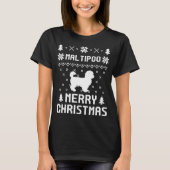 MALTIPOO Merry christmas Sweaters T-shirt (Voorkant)