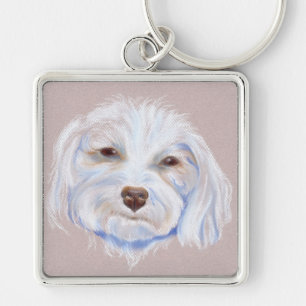 Maltipoo met standvastigheid sleutelhanger