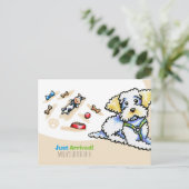 Maltipoo Mixed Breed New Puppy Social Briefkaart (Staand voorkant)