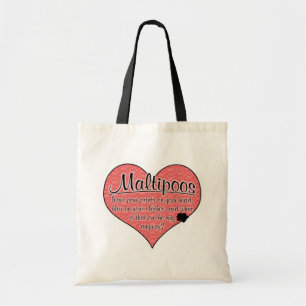Maltipoo Paw Drukt Dog Humor Tote Bag