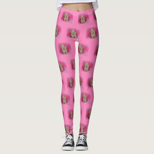 Maltipoo Puppy Leggings (Voorkant)