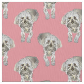 Maltipoo Puppy Pattern Stof (Close Up)