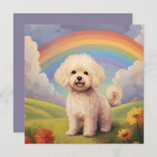 Maltipoo Rainbow Bridge Aangepaste hondennaam Symp (Voorkant / Achterkant)