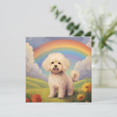 Maltipoo Rainbow Bridge Aangepaste hondennaam Symp (Staand voorkant)