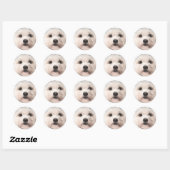 Maltipoo Ronde Sticker (Vel)