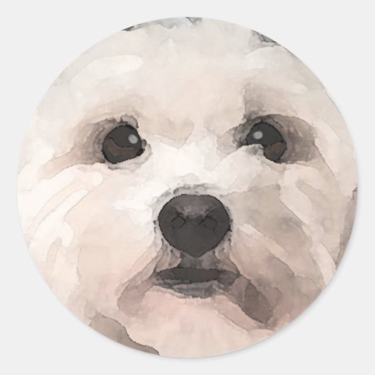 Maltipoo Ronde Sticker (Voorkant)