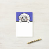 Maltipoo Schattige Peeking Hondenliefhebber Gifts  Post-it® Notes (Op bureau)