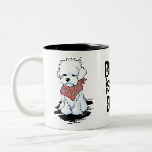 Maltipoo tweekleurige koffiemok