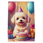 Maltipoo Verjaardagsfeest Medium Cadeauzakje (Achterkant)