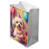 Maltipoo Verjaardagsfeest Medium Cadeauzakje (Achterkant Gekanteld)