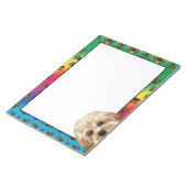 Maltipookleurig hondpawpatroon notitieblok (Schuin)