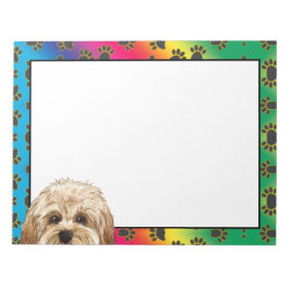 Maltipookleurig hondpawpatroon notitieblok