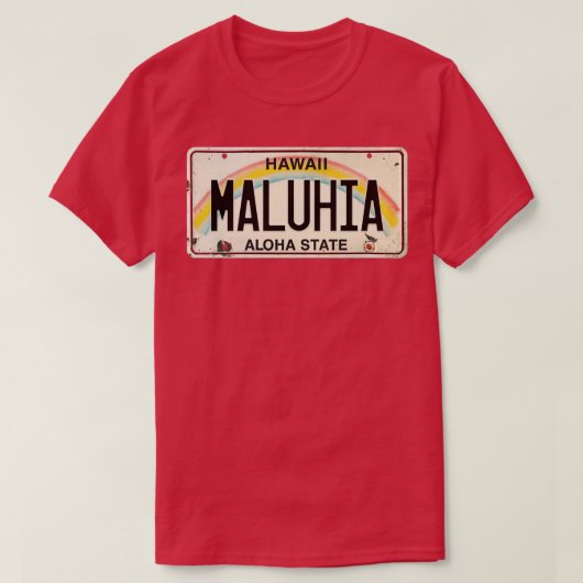 Maluhia Hawaii Licentie Bord TShirt (Design voorkant)