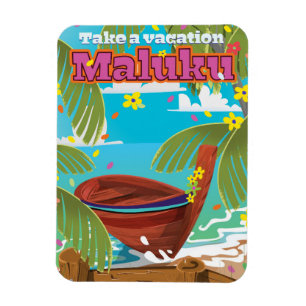 Maluku vakantie reisposter. magneet