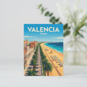 Malvarrosa-strand Spanje Briefkaart (Staand voorkant)
