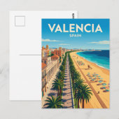 Malvarrosa-strand Spanje Briefkaart (Voorkant / Achterkant)
