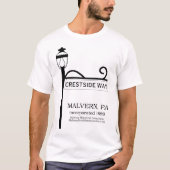 Malvern PA - Crestside Way t shirt (Voorkant)