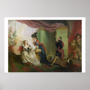 Malvolio voor Olivia, van 'Twaalfde nacht' door Wi Poster
