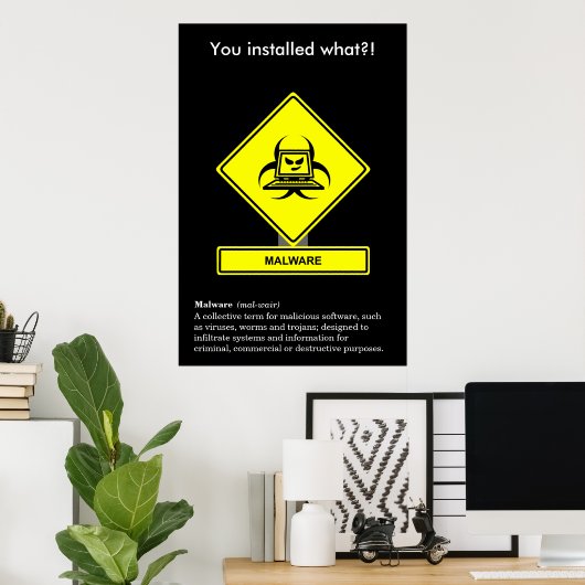 Malware Security Awareness Poster (Thuiskantoor)