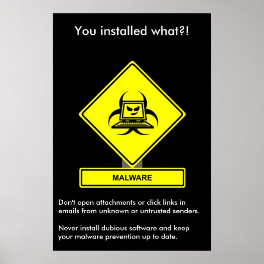 Malware Security Awareness Poster (Voorkant)