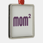 Mam2 Mam kwadraat exponentieel Metalen Ornament (Rechts)