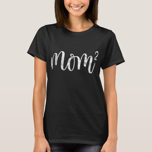 Mam2 Mam Squared Moeder van twee tweelingen mama g T-shirt (Voorkant)