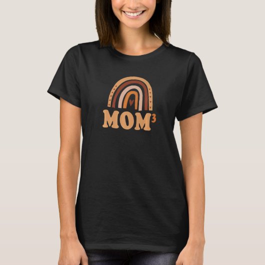 Mam3 moeder van 3 moeder van drie bohemische regen t-shirt (Voorkant)