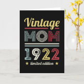  mam 1922 100th Birthday Gift Women Retro Kaart (Gele Bloem)