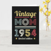 mam 1954 70th Birthday Gift Women Retro Kaart (Gele Bloem)