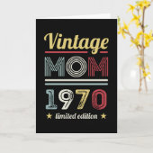  mam 1970 50th Birthday Gift Women Retro Kaart (Gele Bloem)