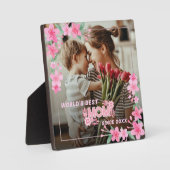 Mam 1 foto modern elegant roze girly moederdag fotoplaat (Voorkant)