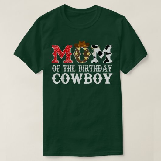 Mam 1e verjaardag Cowboy Westerne Rodeo Party T-shirt (Design voorkant)