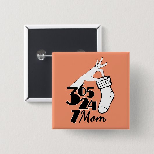 Mam 365 24 7 vierkante button 5,1 cm (Voorkant /achterkant)