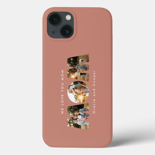 Mam 3 foto modern moederdag verjaardagscadeau Case-Mate iPhone case (Achterkant)