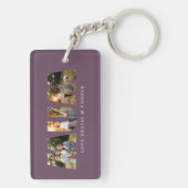 Mam 3 foto modern paarse moederdag sleutelhanger (achterkant)