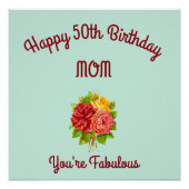 Mam 50th Birthday Poster (Voorkant)