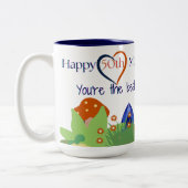 Mam 50th Birthday Tweekleurige Koffiemok (Links)