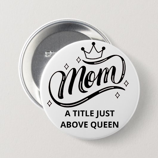 Mam A Titel net boven Koningin Button (Voorkant /achterkant)